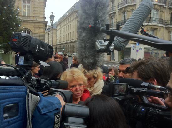 Eva Joly a fait une arrivée très remarquée place Paul Claudel. (Crédits : Arnaud Rey)